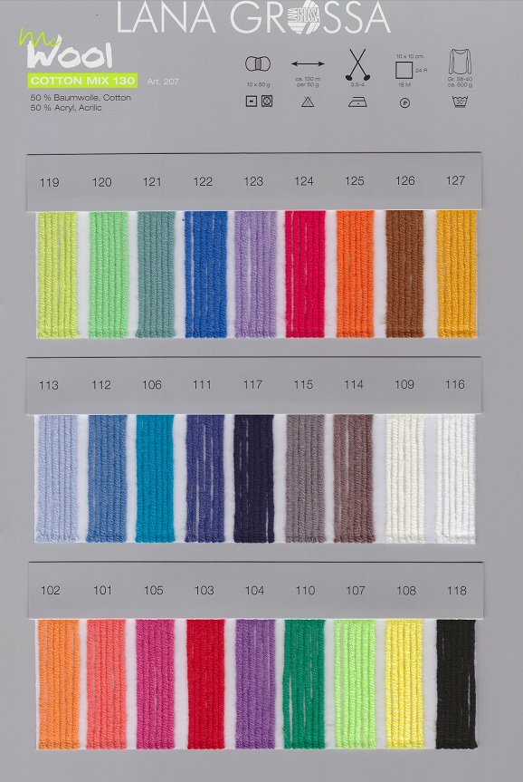 Cotton Mix 130 - kleurenkaart